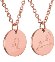 Sternzeichen Kette Gold Löwe Astrologie Anhänger Rosegold