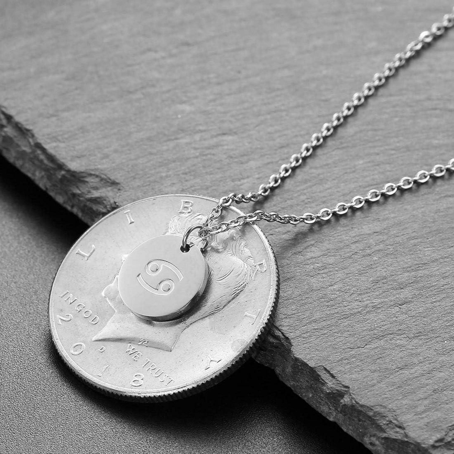 AFSTALR Sternzeichen Kette Gold/Rosegold/Silber für Damen Krebs Horoskop Mutter Tochter Geschenk