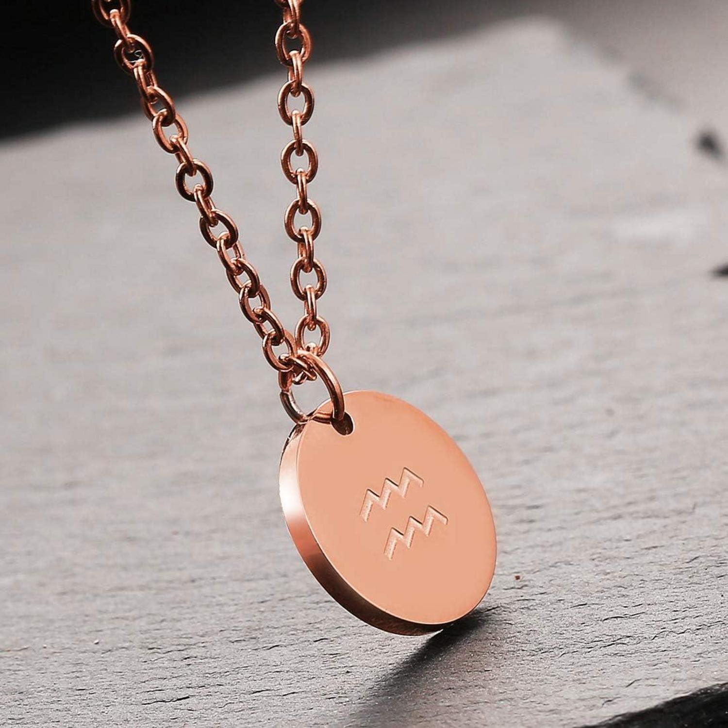 AFSTALR Sternzeichen Kette Gold Horoskop Mutter Tochter Geschenk Waage