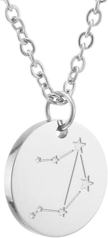Waage Sternzeichen Kette Silber Edelstahl Mystisch Universum