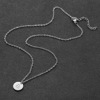 AFSTALR Waage Sternzeichen Kette Gold/Rosegold/Silber Damen Geburtstagsgeschenk
