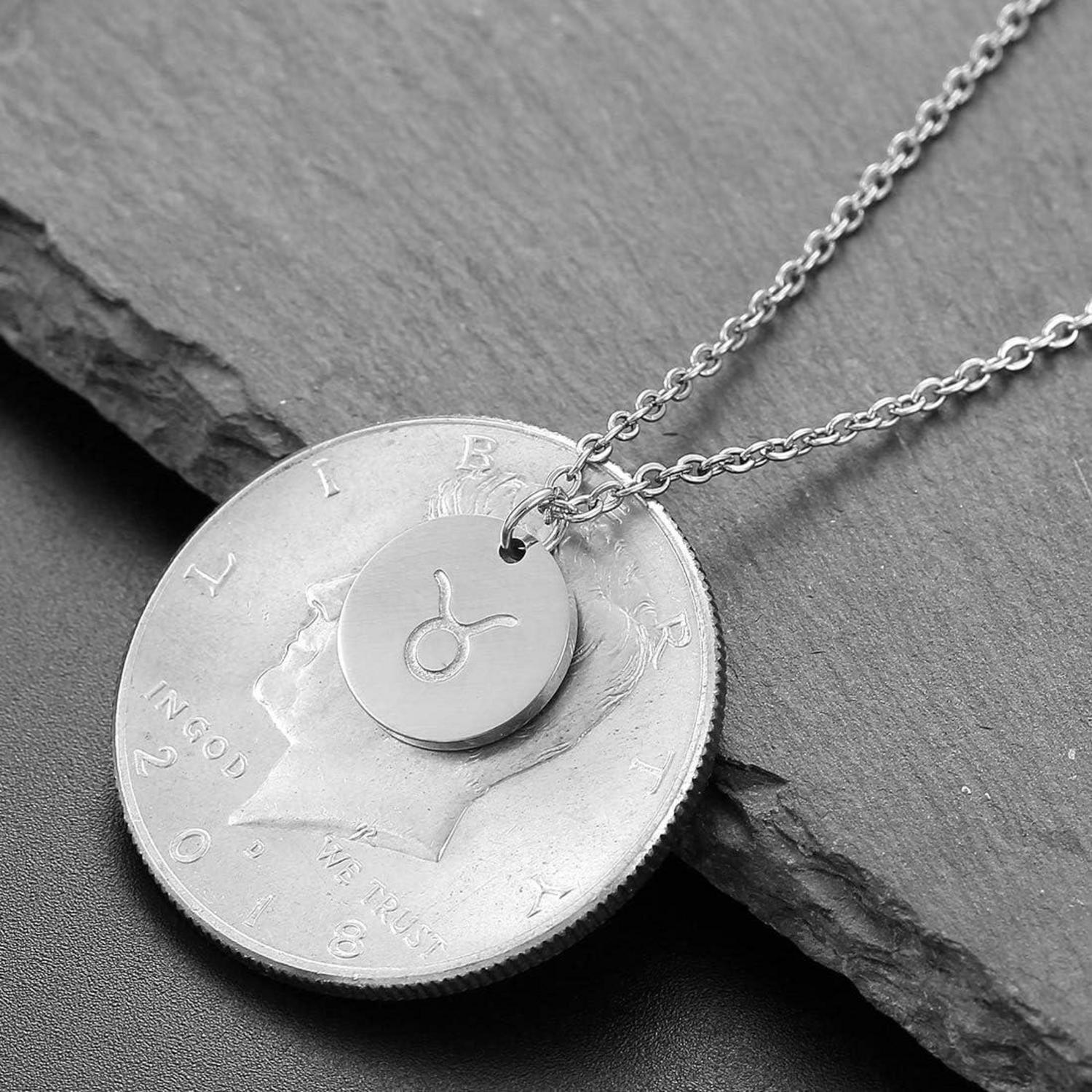 AFSTALR Sternzeichen Kette Silber Stier Horoskop Geburtstagsgeschenk