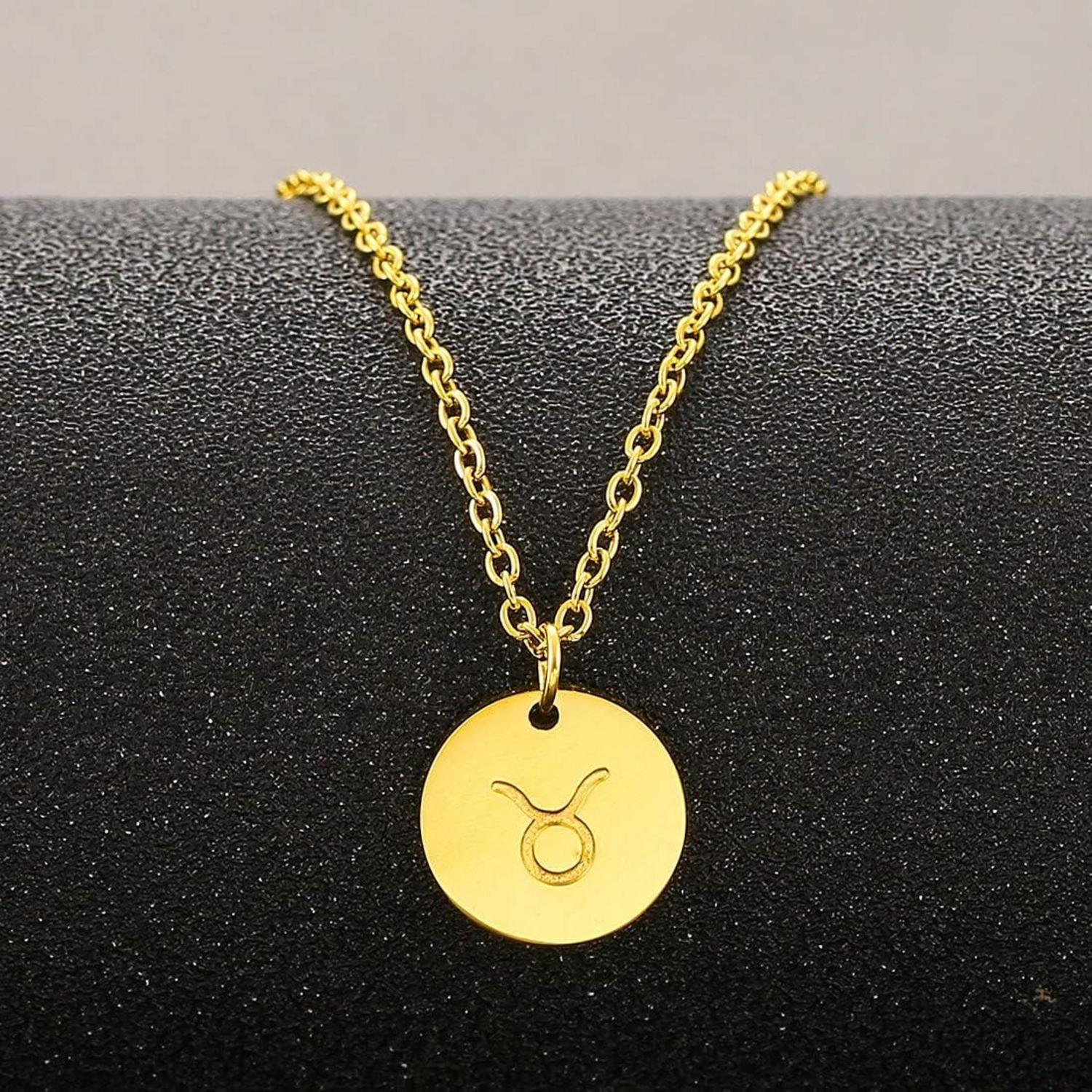 Sternzeichen Kette Gold Stier Damen Horoskop Mutter Tochter Freundinnen Geburtstagsgeschenk