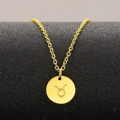 Sternzeichen Kette Gold Stier Damen Horoskop Mutter Tochter Freundinnen Geburtstagsgeschenk
