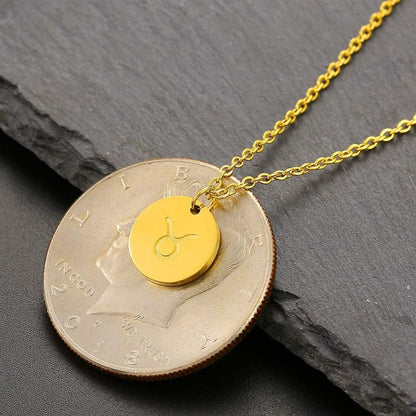 Sternzeichen Kette Gold Stier Damen Horoskop Mutter Tochter Freundinnen Geburtstagsgeschenk