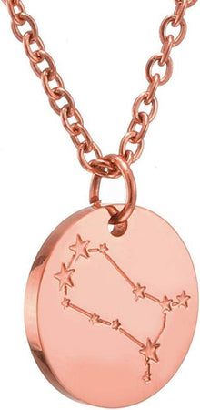 Sternzeichen Kette Gold Zwilling Roségold Edelstahl 28 Karat