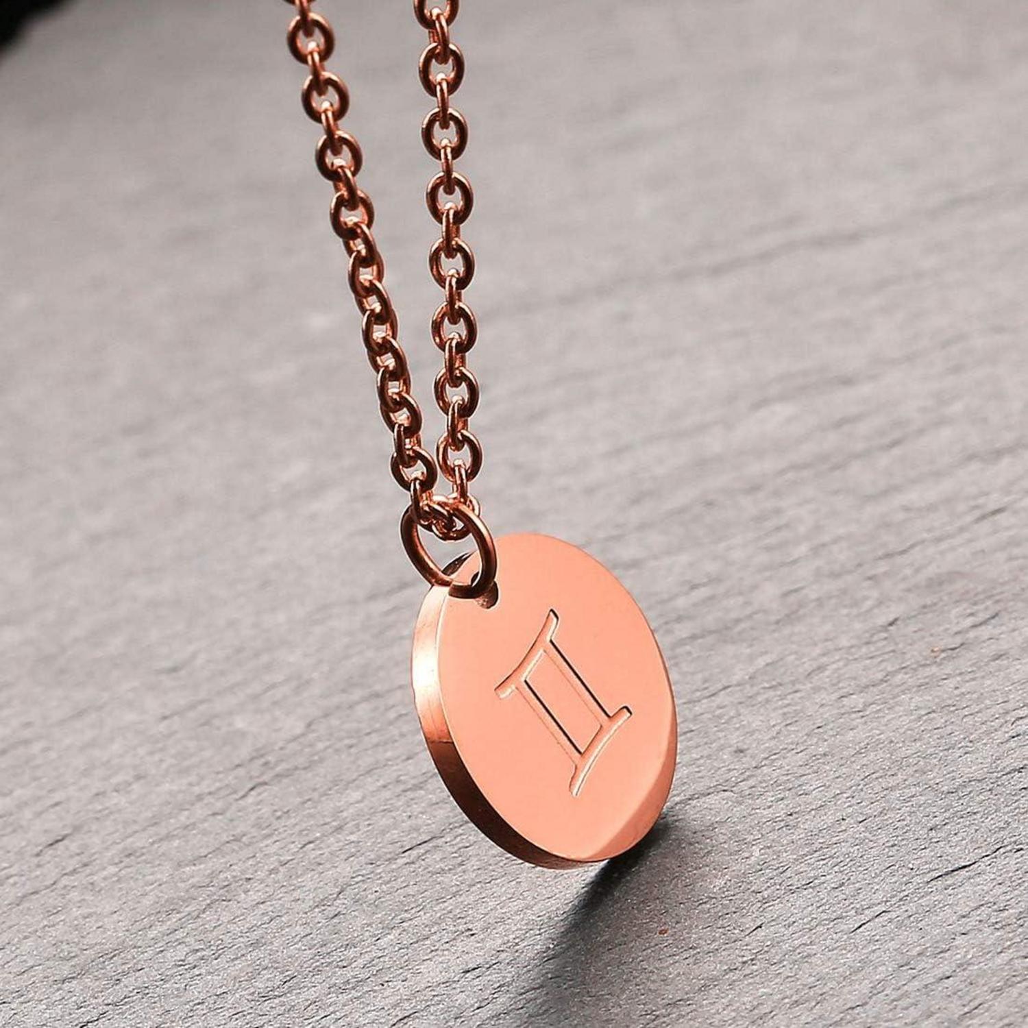 Sternzeichen Kette Zwilling Rosegold Horoskop Damen Mutter Tochter Gold