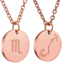 Sternzeichen Kette mit Skorpion Anhänger Rosegold