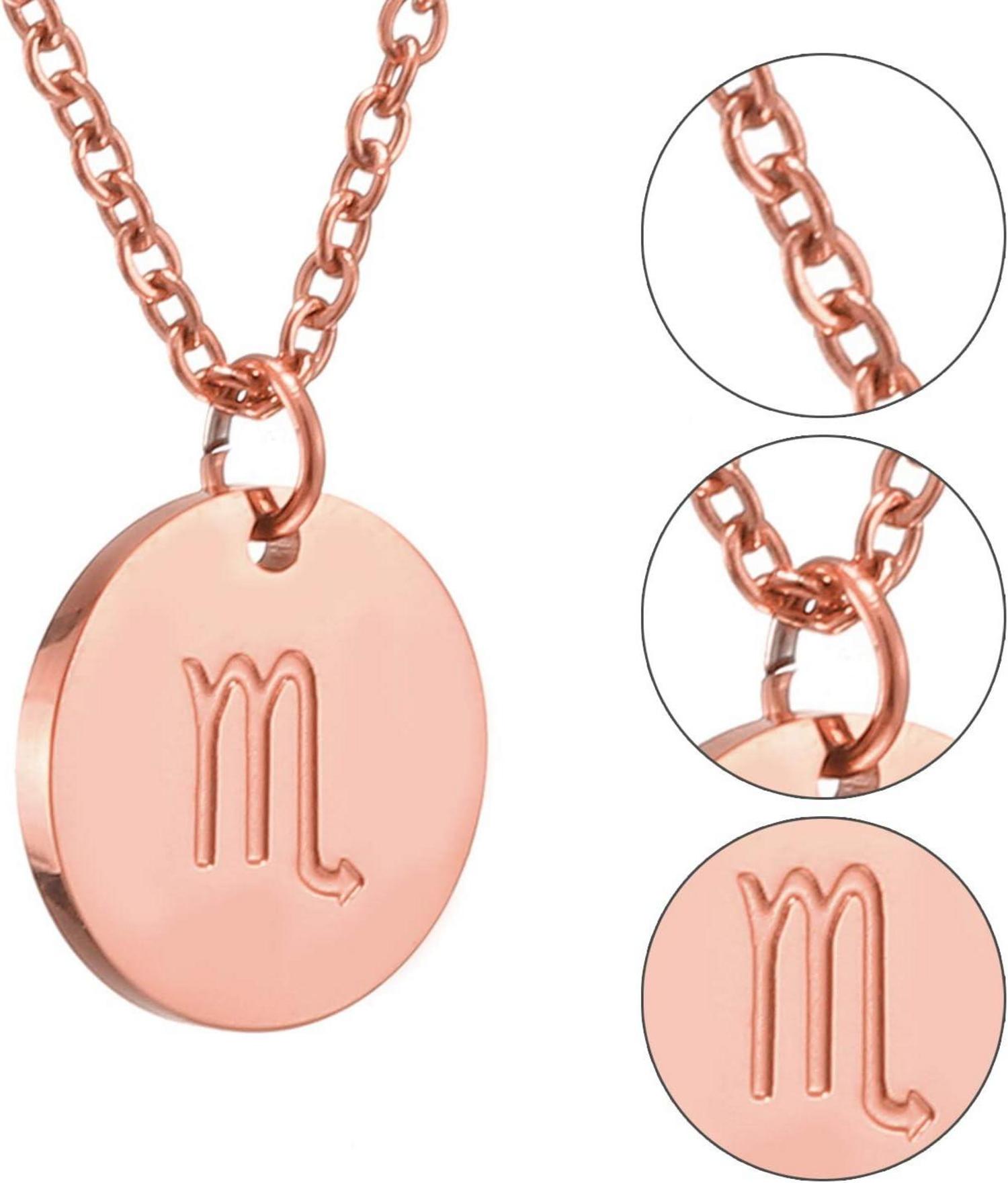 Sternzeichen Kette mit Skorpion Anhänger Rosegold