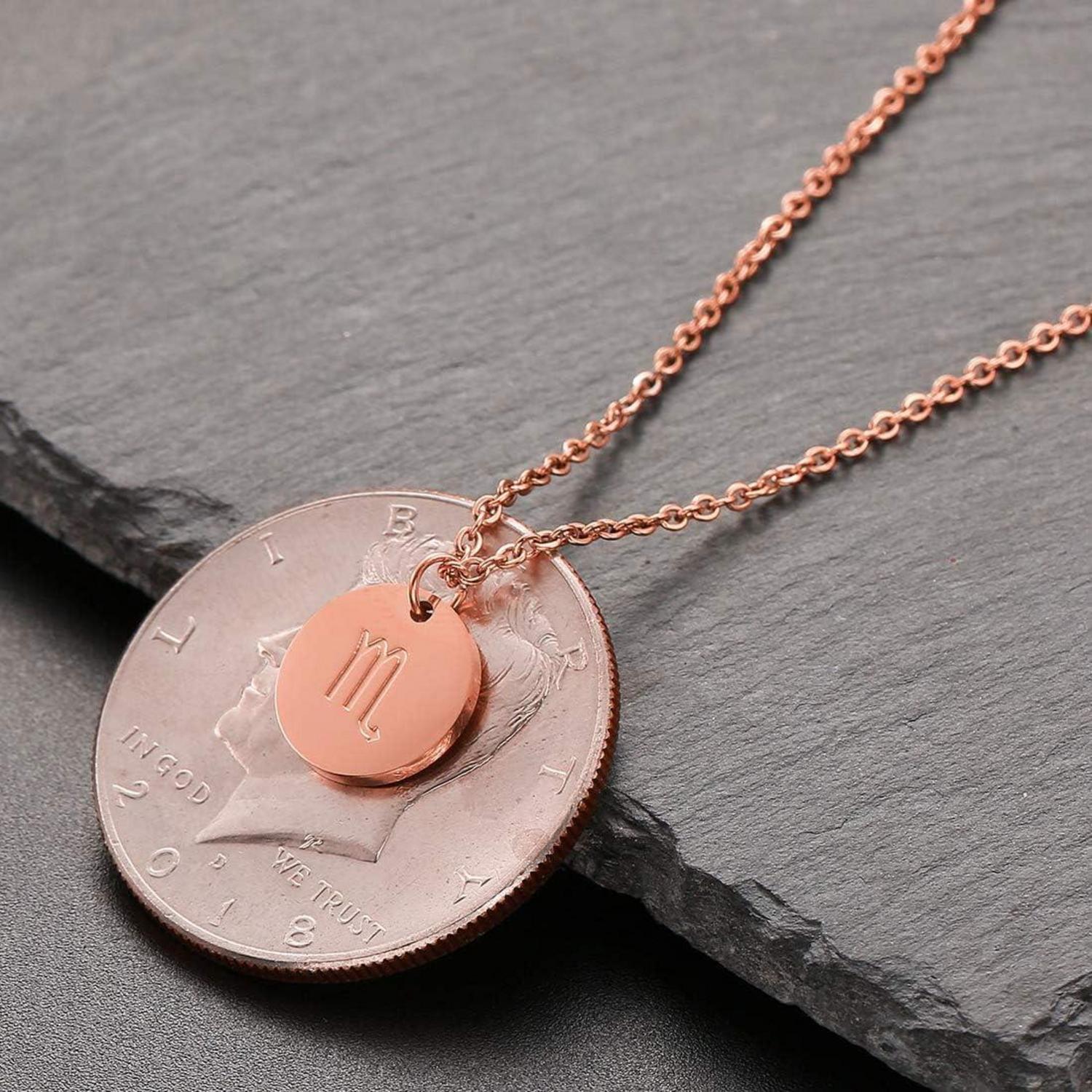 Sternzeichen Kette Skorpion Roségold Horoskop Damen Geburtstagsgeschenk