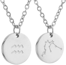 Sternzeichen Kette Wassermann horoskop silber Edelstahl