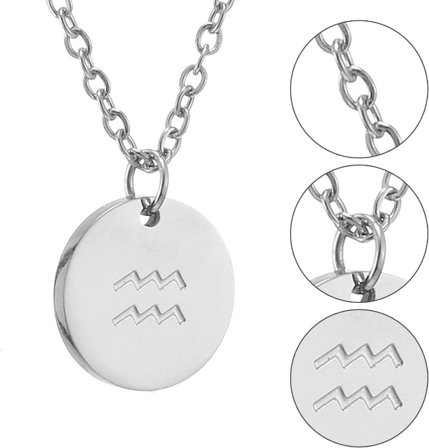Sternzeichen Kette Wassermann horoskop silber Edelstahl