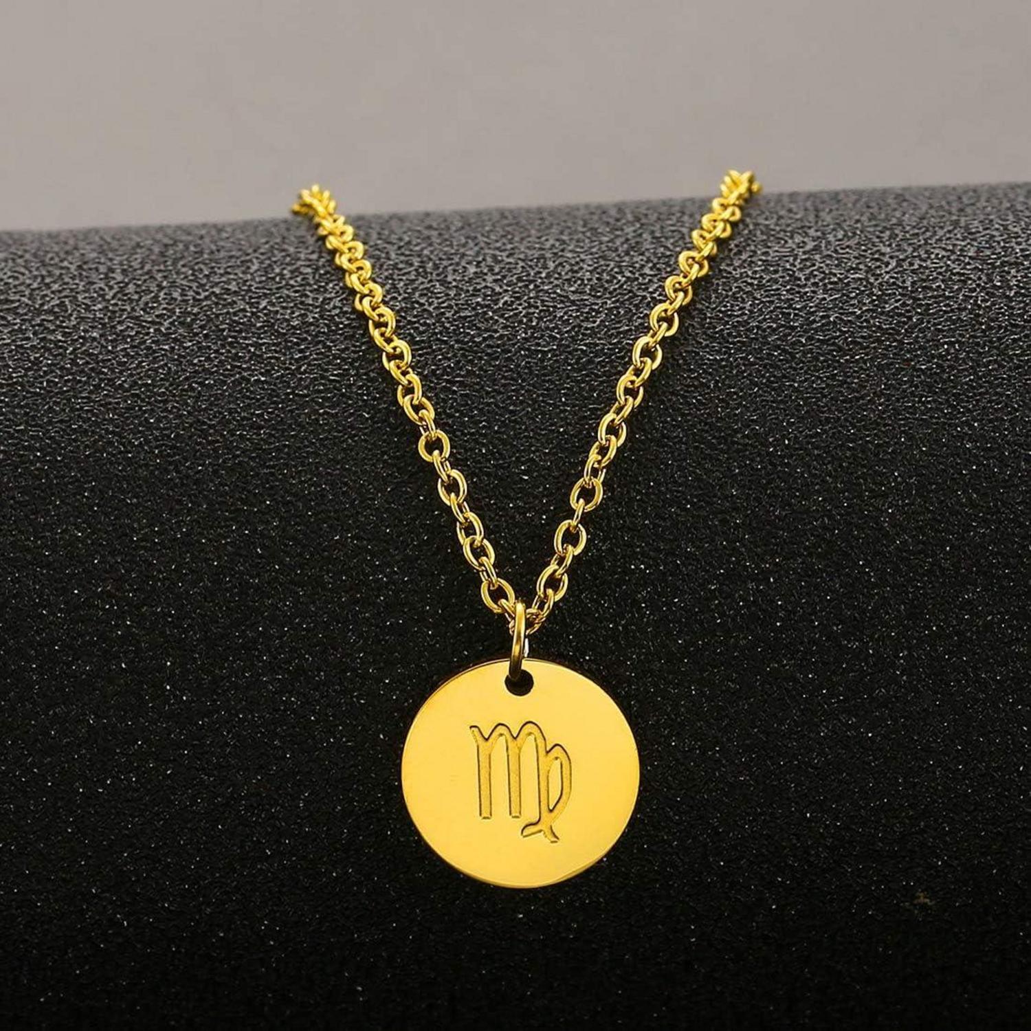 AFSTALR Sternzeichen Kette für Damen Gold Jungfrau Horoskop Mutter Tochter Freundinnen Geburtstagsgeschenk