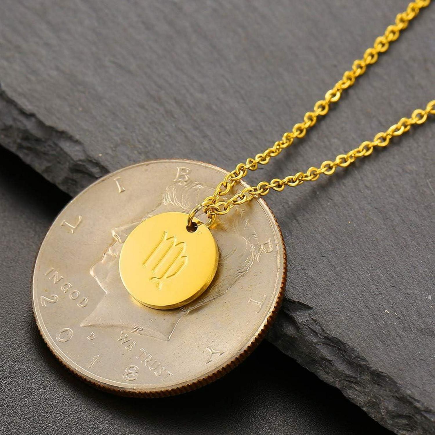 AFSTALR Sternzeichen Kette für Damen Gold Jungfrau Horoskop Mutter Tochter Freundinnen Geburtstagsgeschenk