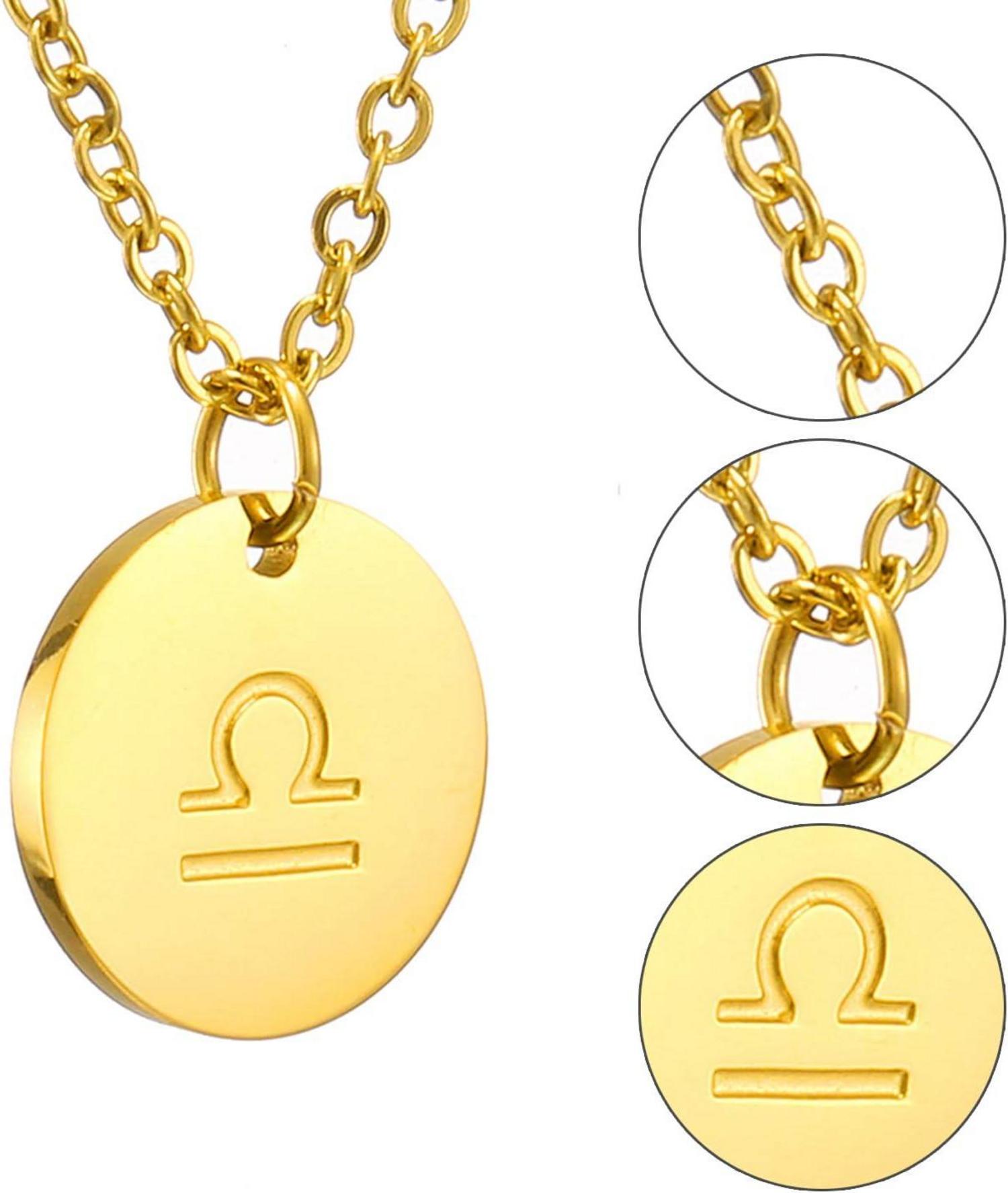 Sternzeichen Kette Gold Waage - Horoskop Geschenk für Damen