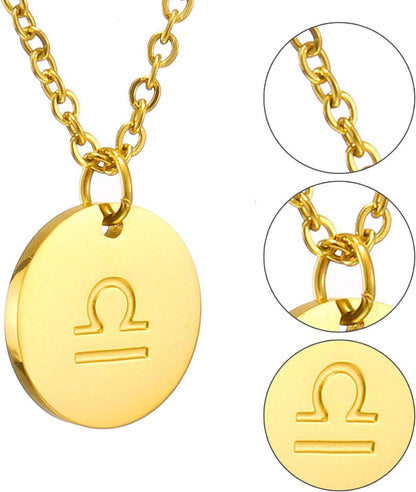 Sternzeichen Kette Gold Waage - Horoskop Geschenk für Damen