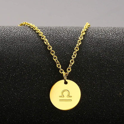 Sternzeichen Kette Gold Waage Damen Horoskop Geburtstagsgeschenk