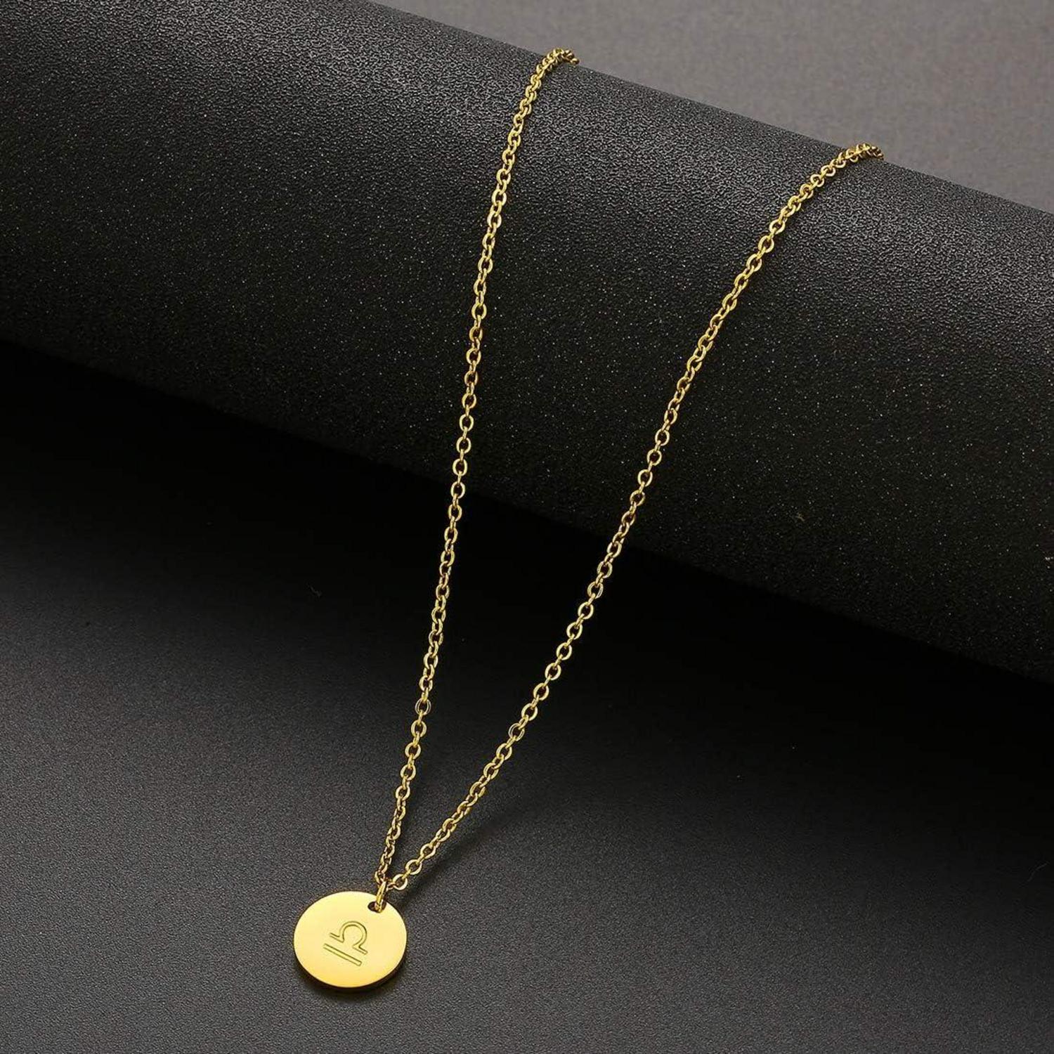 AFSTALR Waage Sternzeichen Kette Gold Horoskop Damen Gold-Rosegold-Silber