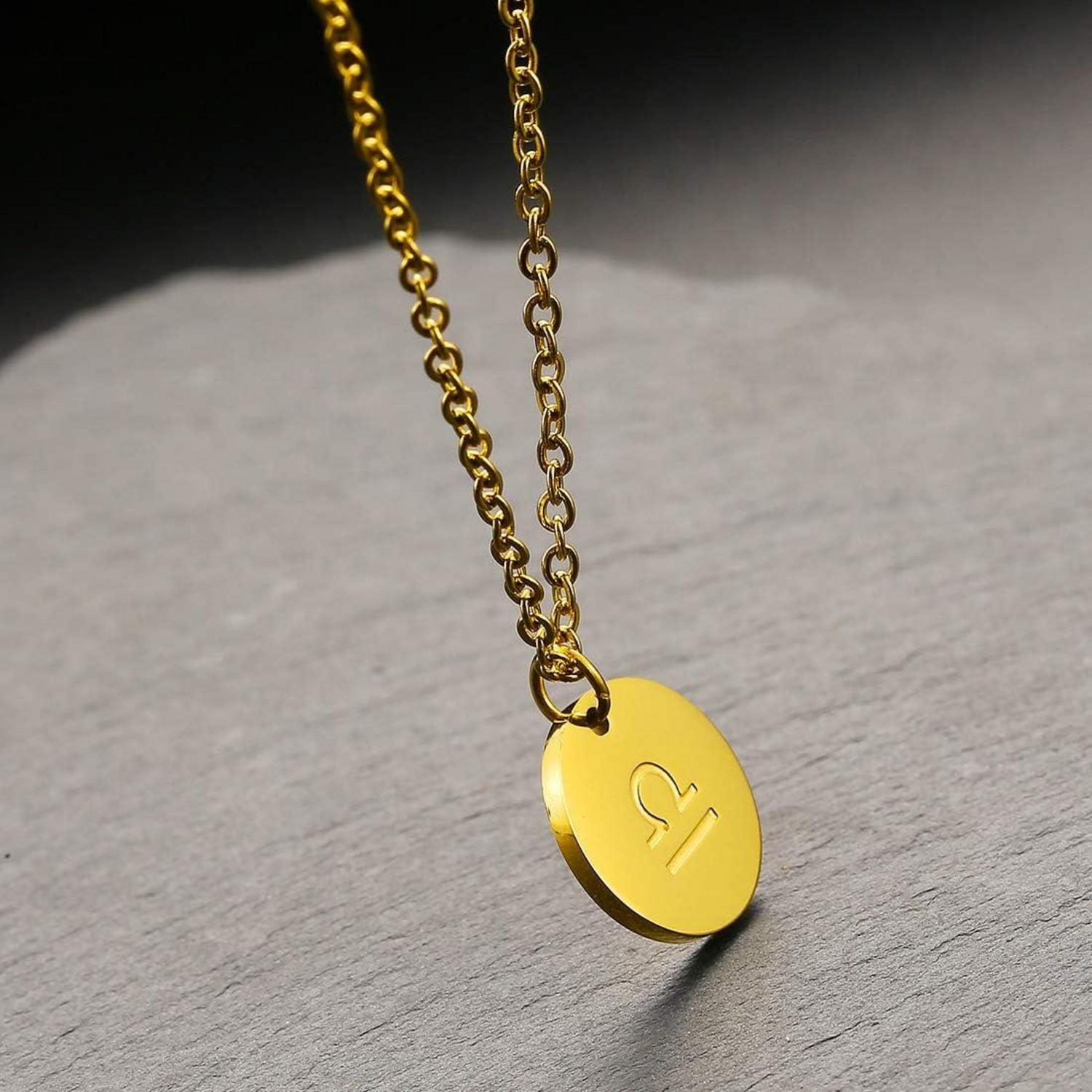 AFSTALR Waage Sternzeichen Kette Gold Horoskop Damen Gold-Rosegold-Silber