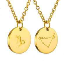 Sternzeichen Kette Gold Steinbock Edelstahl 28 Karat Gold