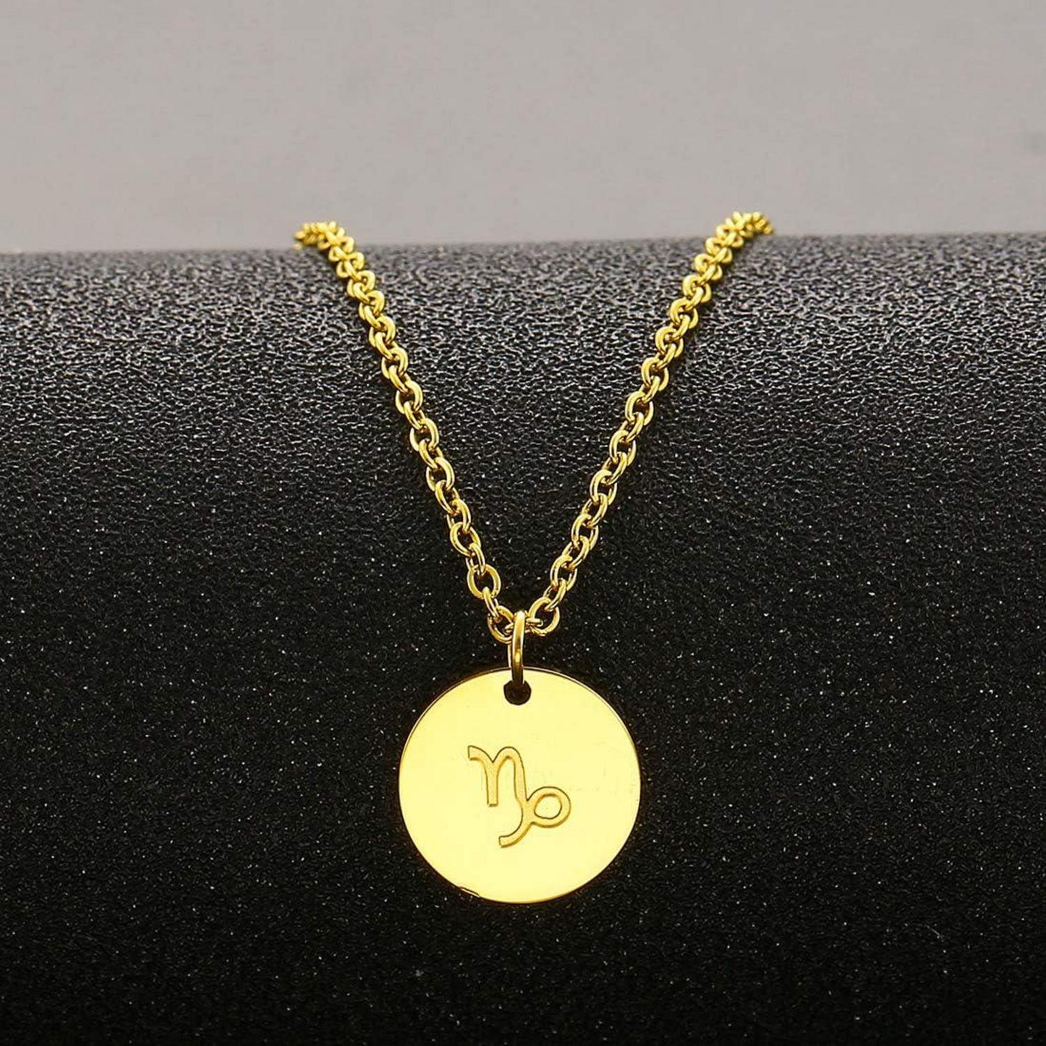 AFSTALR Sternzeichen Kette Damen Gold Steinbock Horoskop Mutter Tochter Geschenk