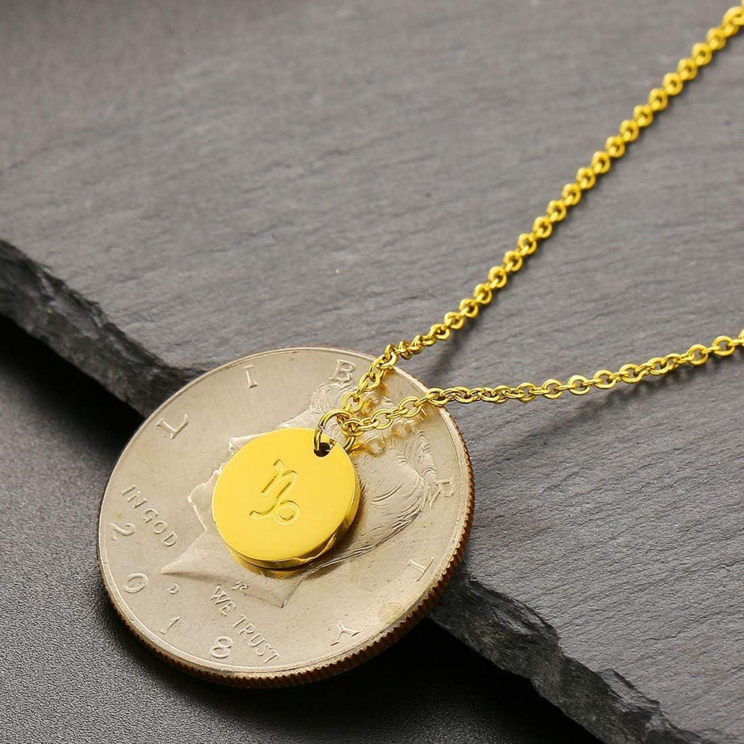 AFSTALR Sternzeichen Kette Damen Gold Steinbock Horoskop Mutter Tochter Geschenk