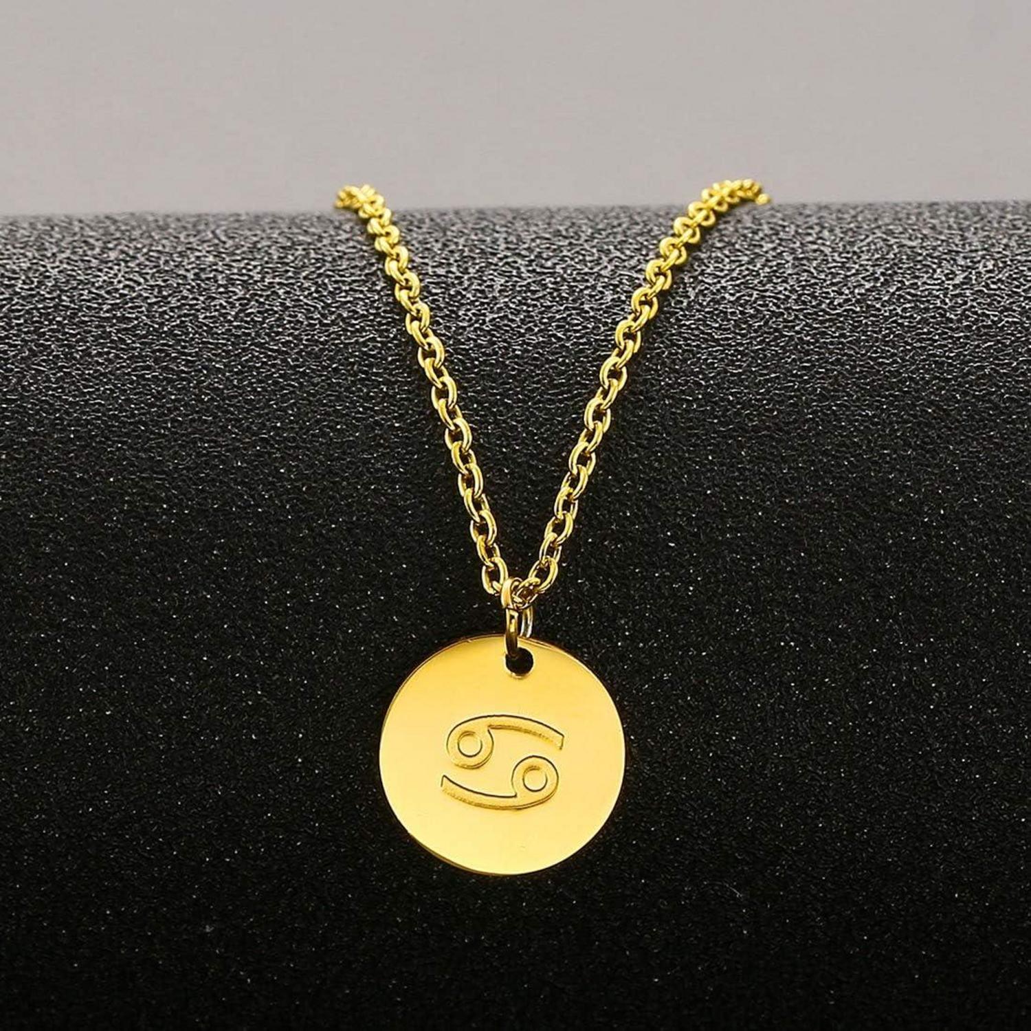 AFSTALR Sternzeichen Kette Gold Krebs Horoskop Damen Geburtstagsgeschenk