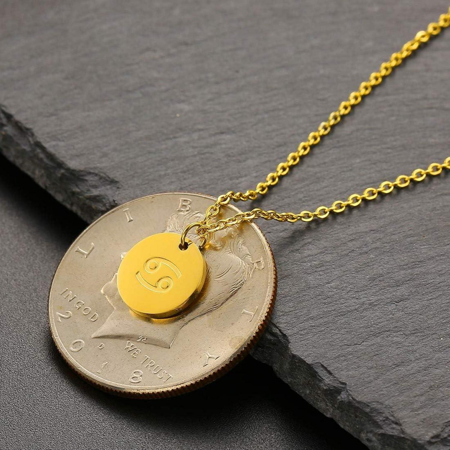 AFSTALR Sternzeichen Kette Gold Krebs Horoskop Damen Geburtstagsgeschenk