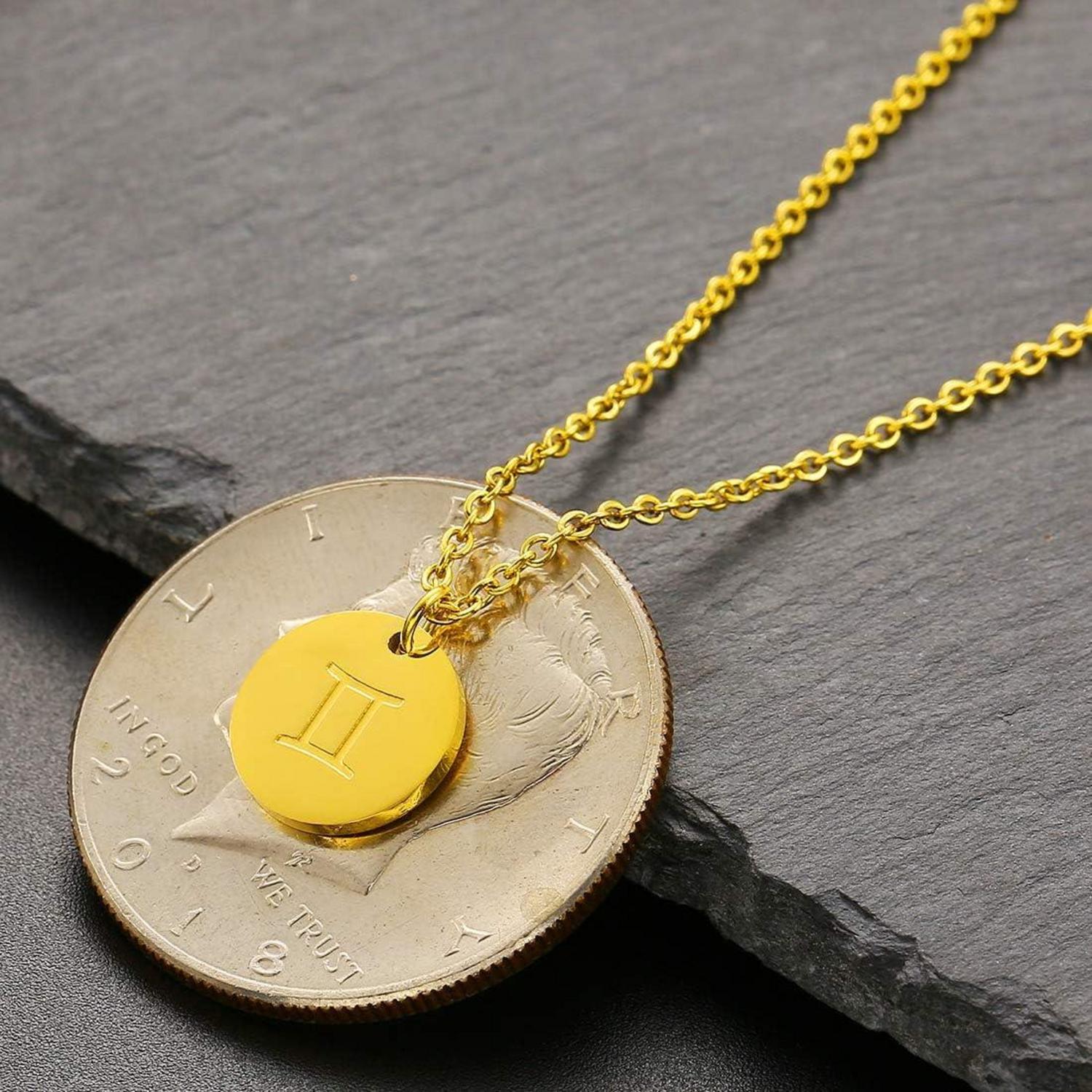 Sternzeichen Kette Gold Zwilling AFSTALR horoskopische Halskette Frau Freundin Mutter Geburtstagsgeschenk