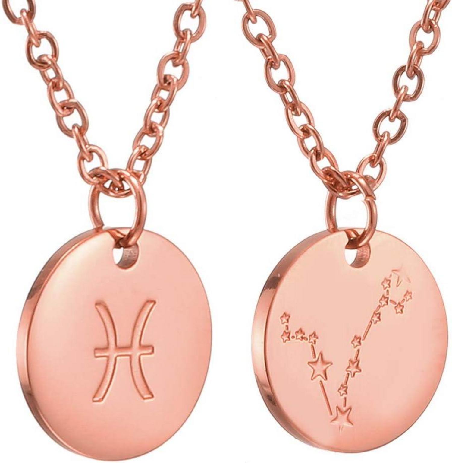 Sternzeichen Kette Gold Horoskop Mutter Tochter Geschenk Fische
