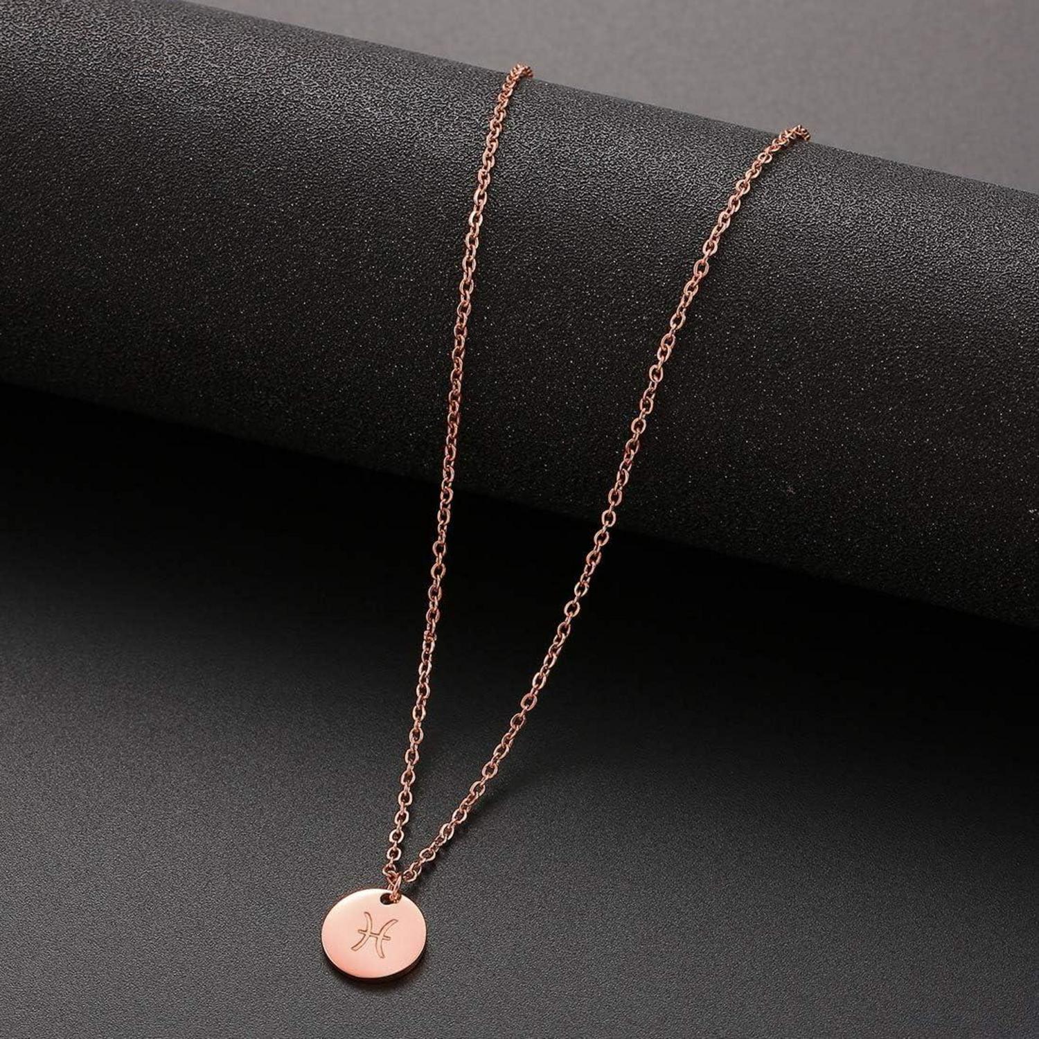 AFSTALR Sternzeichen Kette Gold Damen Horoskop Geburtstagsgeschenk Fische