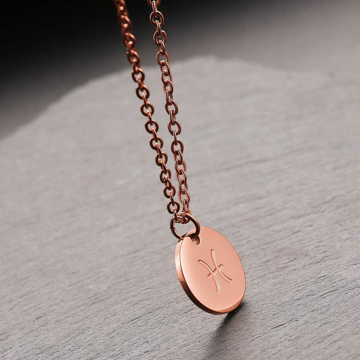 AFSTALR Sternzeichen Kette Gold Fische Horoskop Mutter Tochter Geschenk