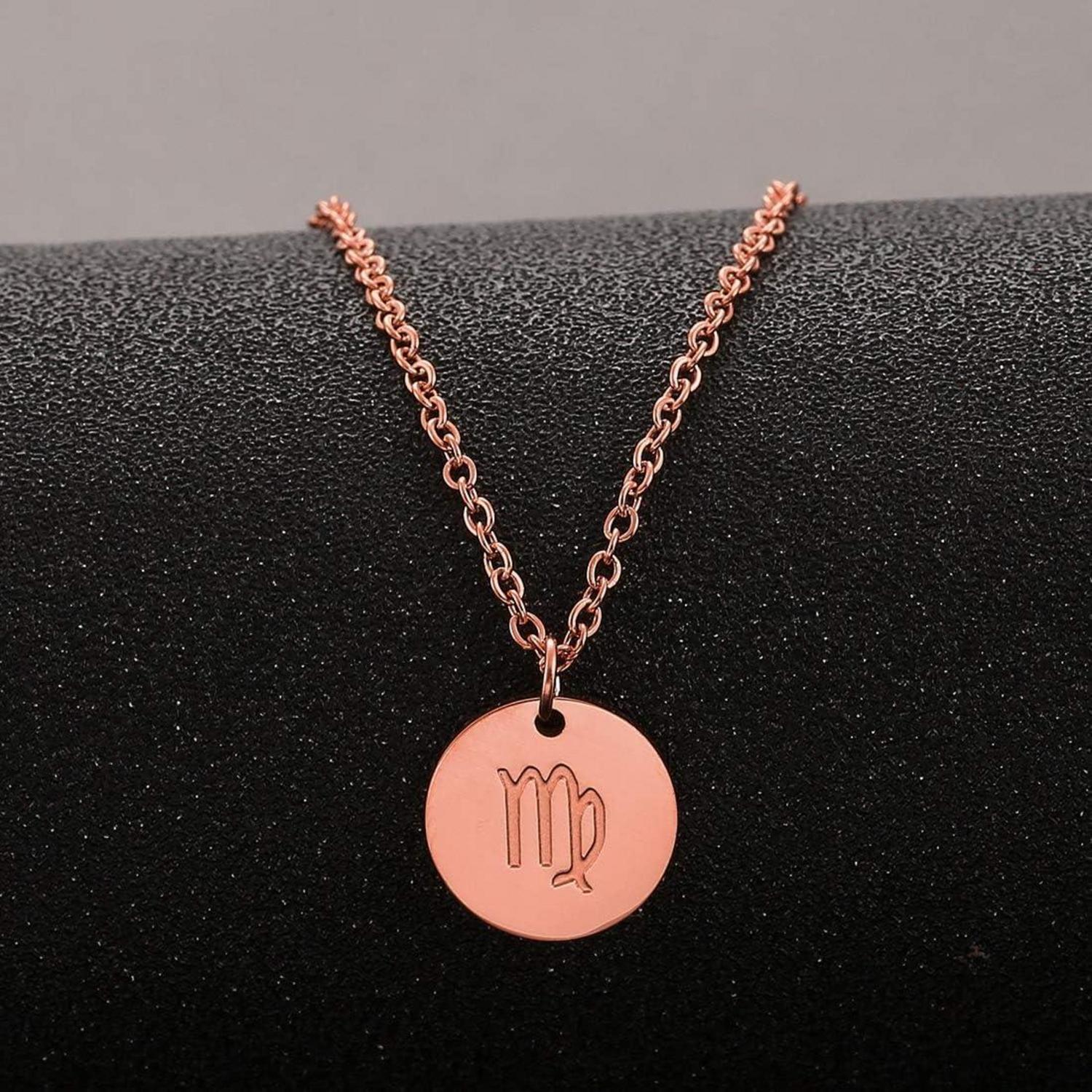 Sternzeichen Kette Gold/Rosegold/Silber Damen Horoskop Mutter Tochter Freunde Galaxy Universum Zodiac_Halskette