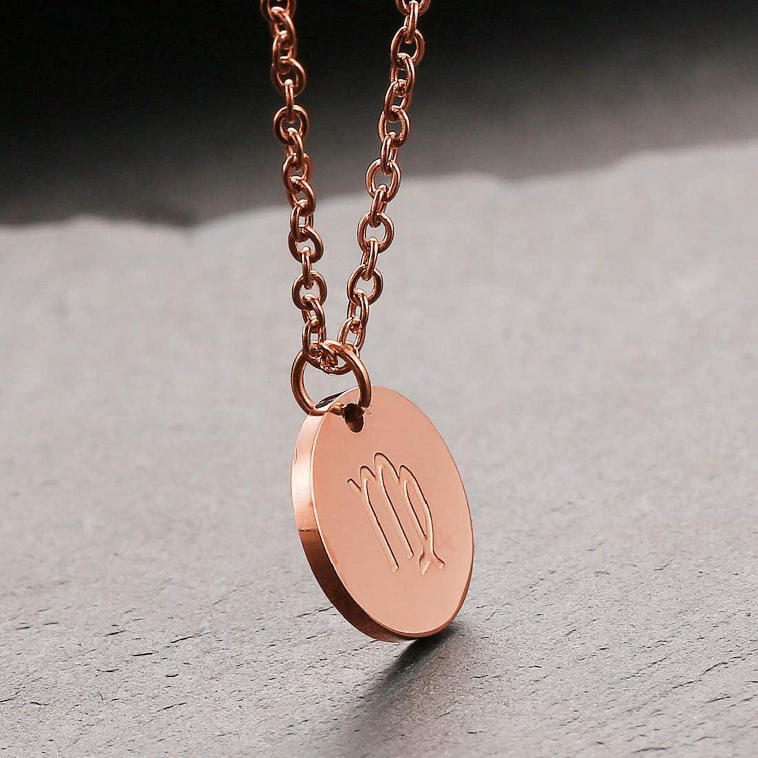 AFSTALR Sternzeichen Kette Gold Rosegold Silber Horoskop Damen Mutter Tochter