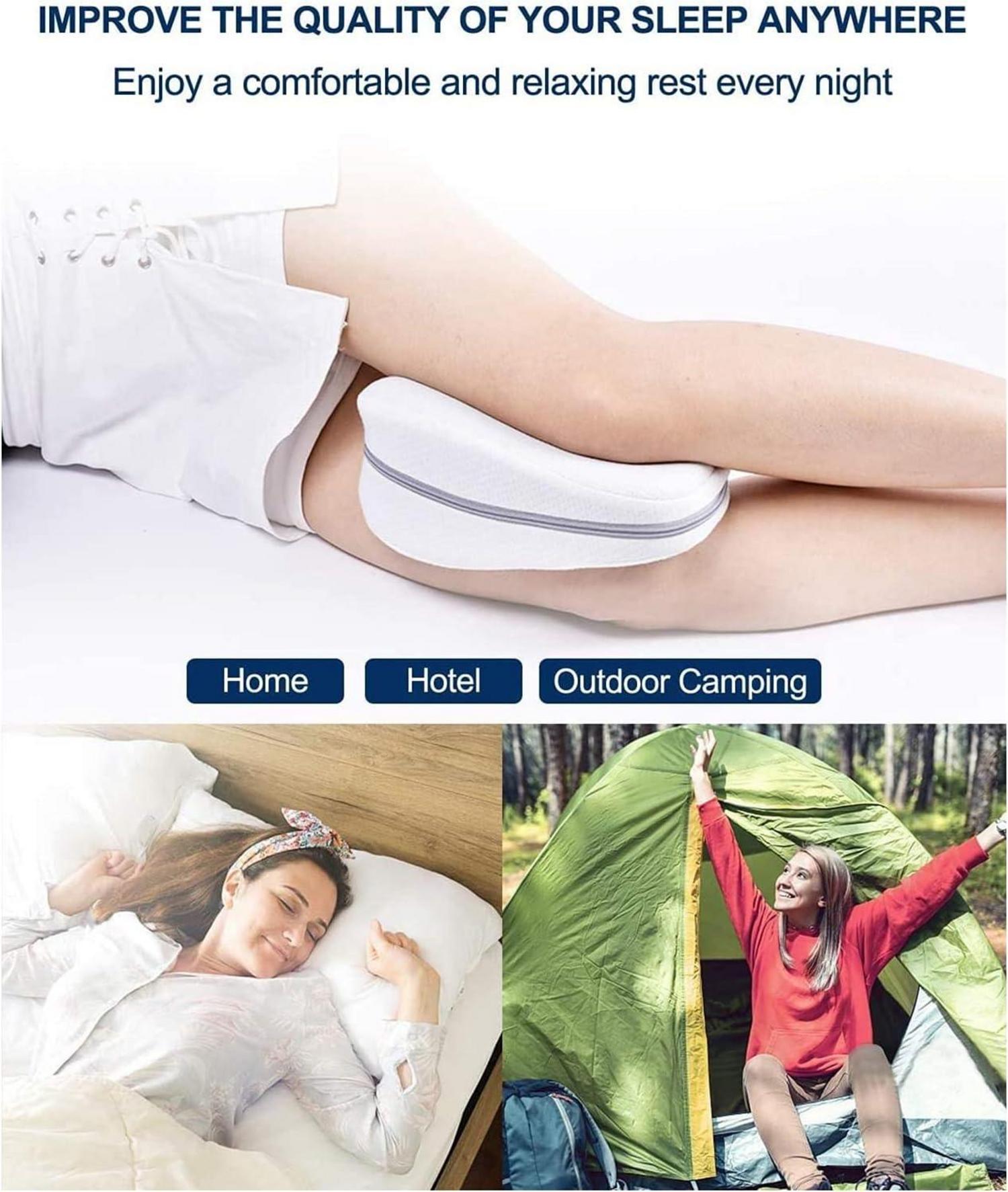 Orthopädisches Kniekissen Memory Foam für Seitenschläfer Schmerzlinderung Ischias Rücken Hüften Beine