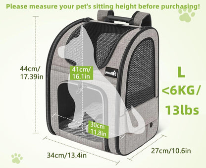 Pecute Hunderucksack | Erweiterbar Faltbar | Große Katzen