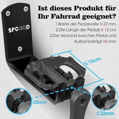 Fahrrad Wandhalterung 3-in-1 Aufhängung Schwarz 32KG