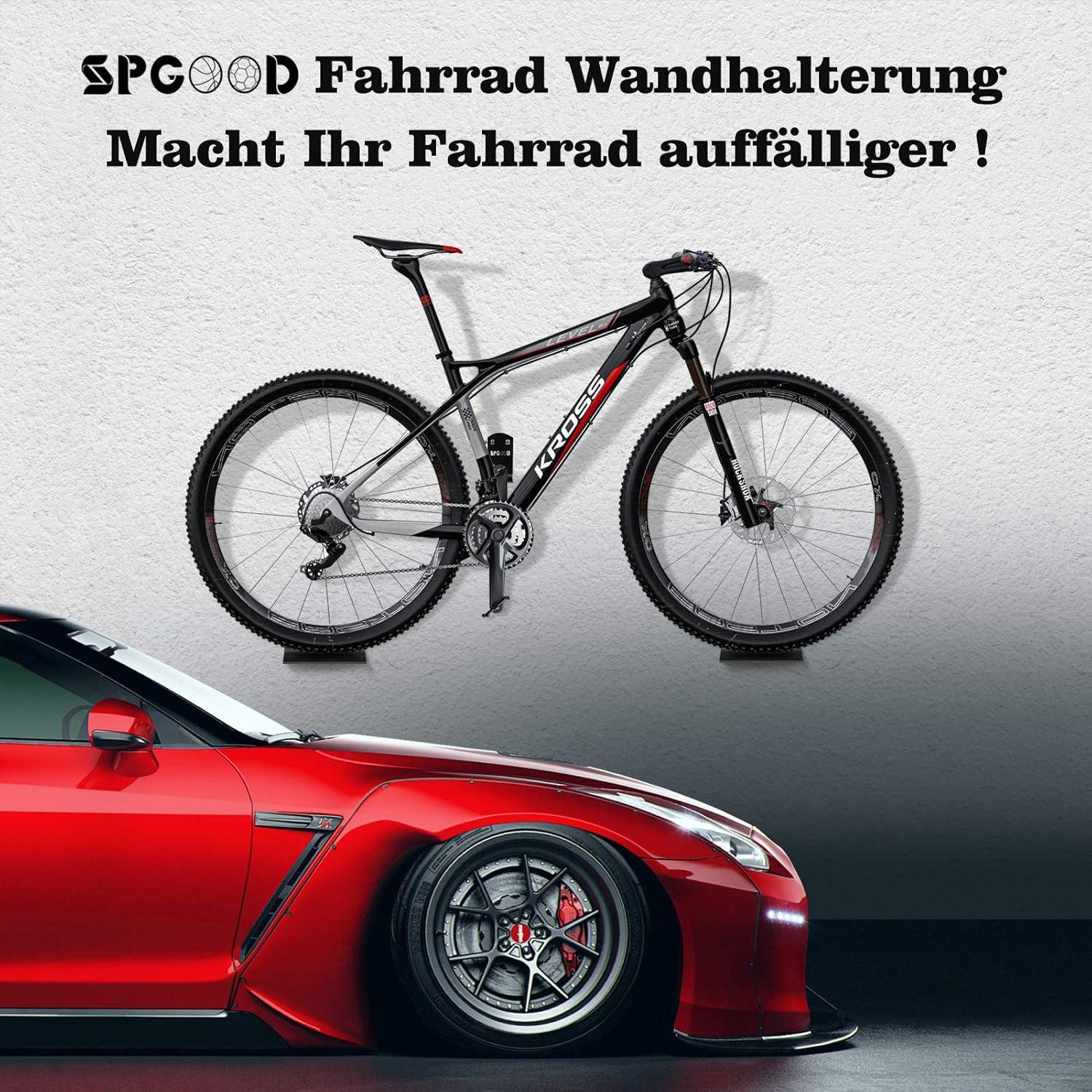 Fahrrad Wandhalterung 3-in-1 für MTB, E-Bikes, Rennrad - Schwarz