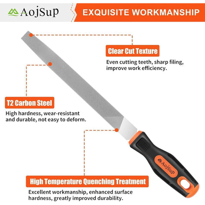 18-tlg. Feilenset Metall und Holz mit Tragetasche, Profi