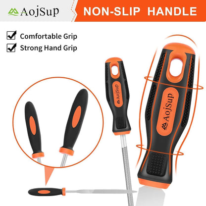 18-tlg. Feilenset Metall und Holz mit Tragetasche, Profi