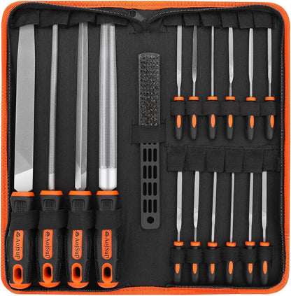 Feilen Set 18 tlg. Metall Holz Aufbewahrungstasche Premium Qualität