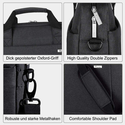 Voova große Laptoptasche für 17-17,4 Zoll Laptop, 30% mehr