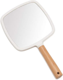 Holz-Handspiegel für Make-up und Rasieren mit