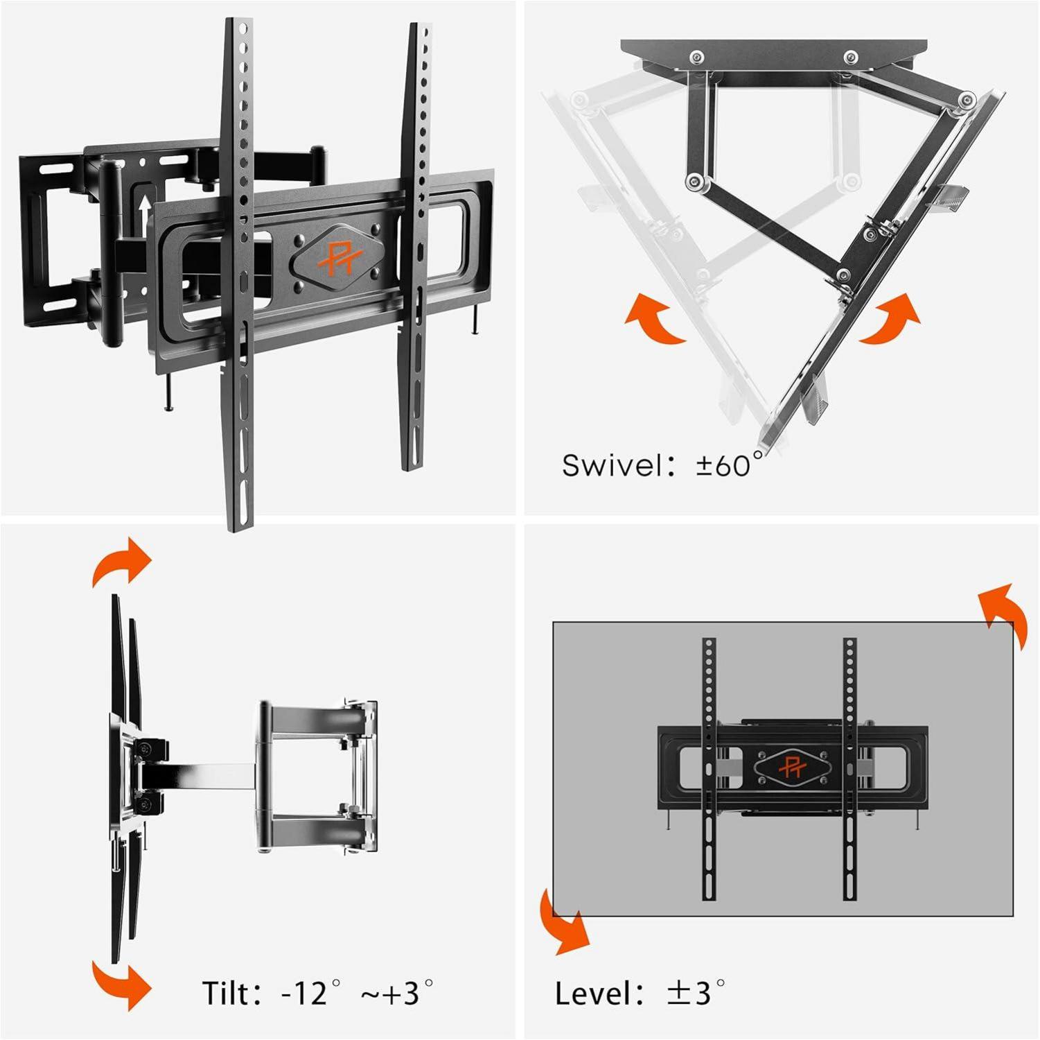 TV Wandhalterung Schwenkbar 32-70 Zoll Neigbar VESA 75x75-400x400 mm
