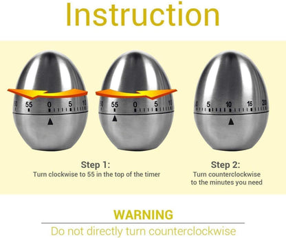 Edelstahl Kurzzeitmesser Ei Küchentimer Eieruhr rostfrei
