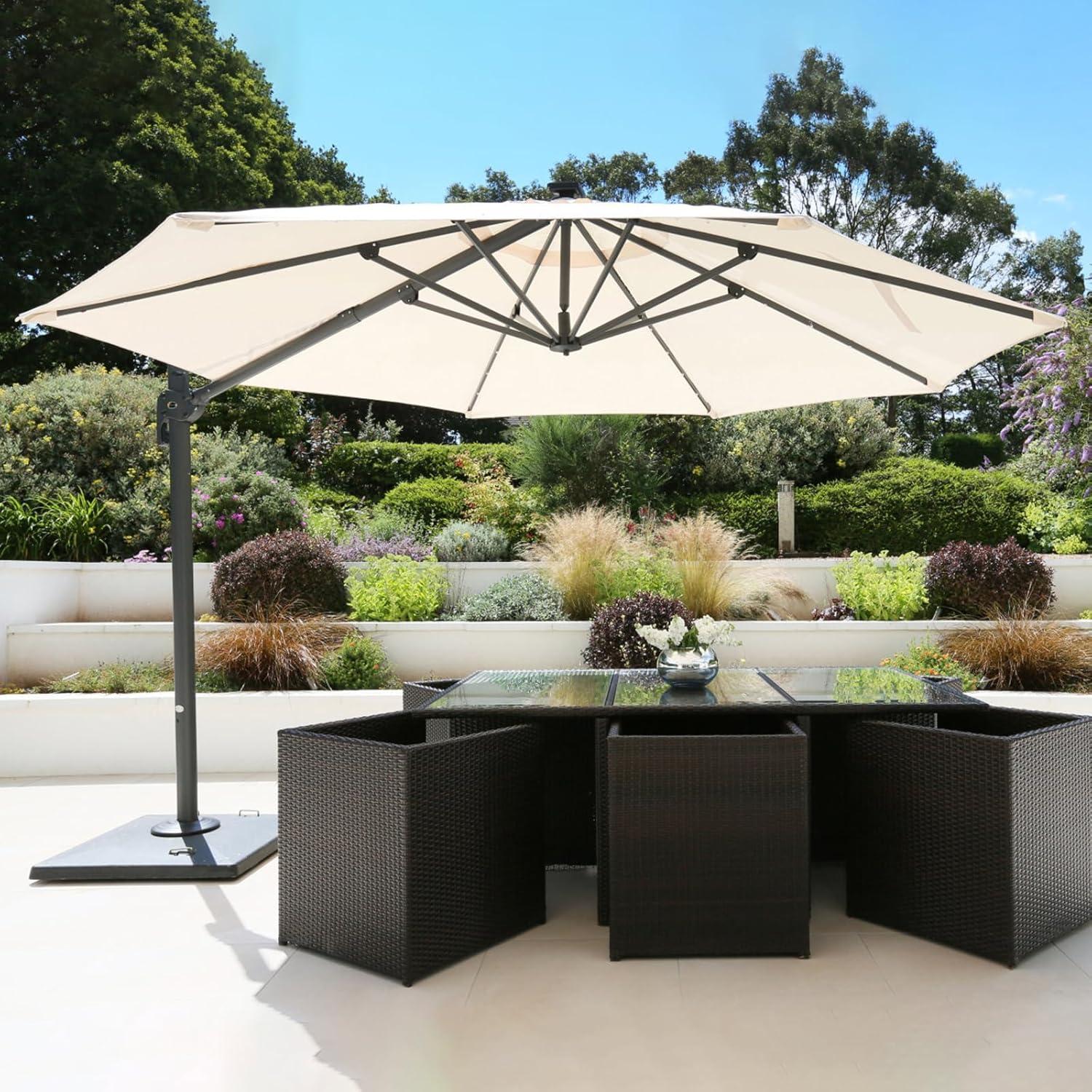 Sonnenschirm 300cm Ampelschirm 8 Rippen Gartenschirm