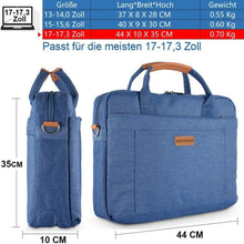 DOB SECHS 17.3 Zoll Laptoptasche Aktentasche Tragetasche für