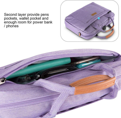 Laptoptasche 17.3 Zoll violett Aktentasche Handtasche Schultertasche