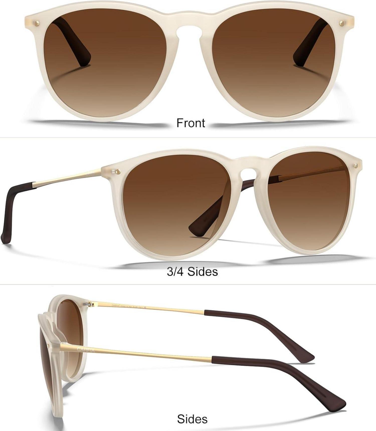 CARFIA Vintage Polarisierte Sonnenbrille UV400 Schutz Herren Damen