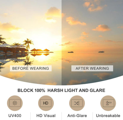 CARFIA Vintage Polarisierte Sonnenbrille UV400 Schutz Herren Damen